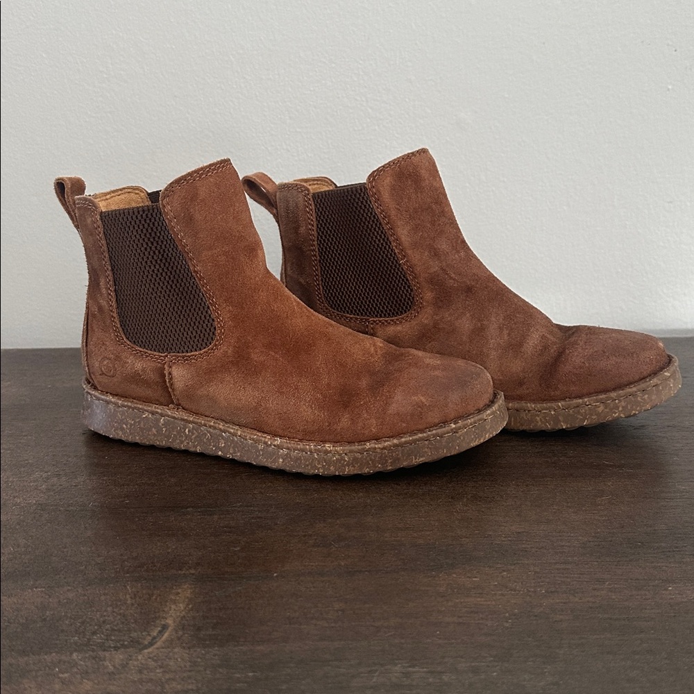 BEING DELETED Born Samira Distressed Suede Chelsea Boots